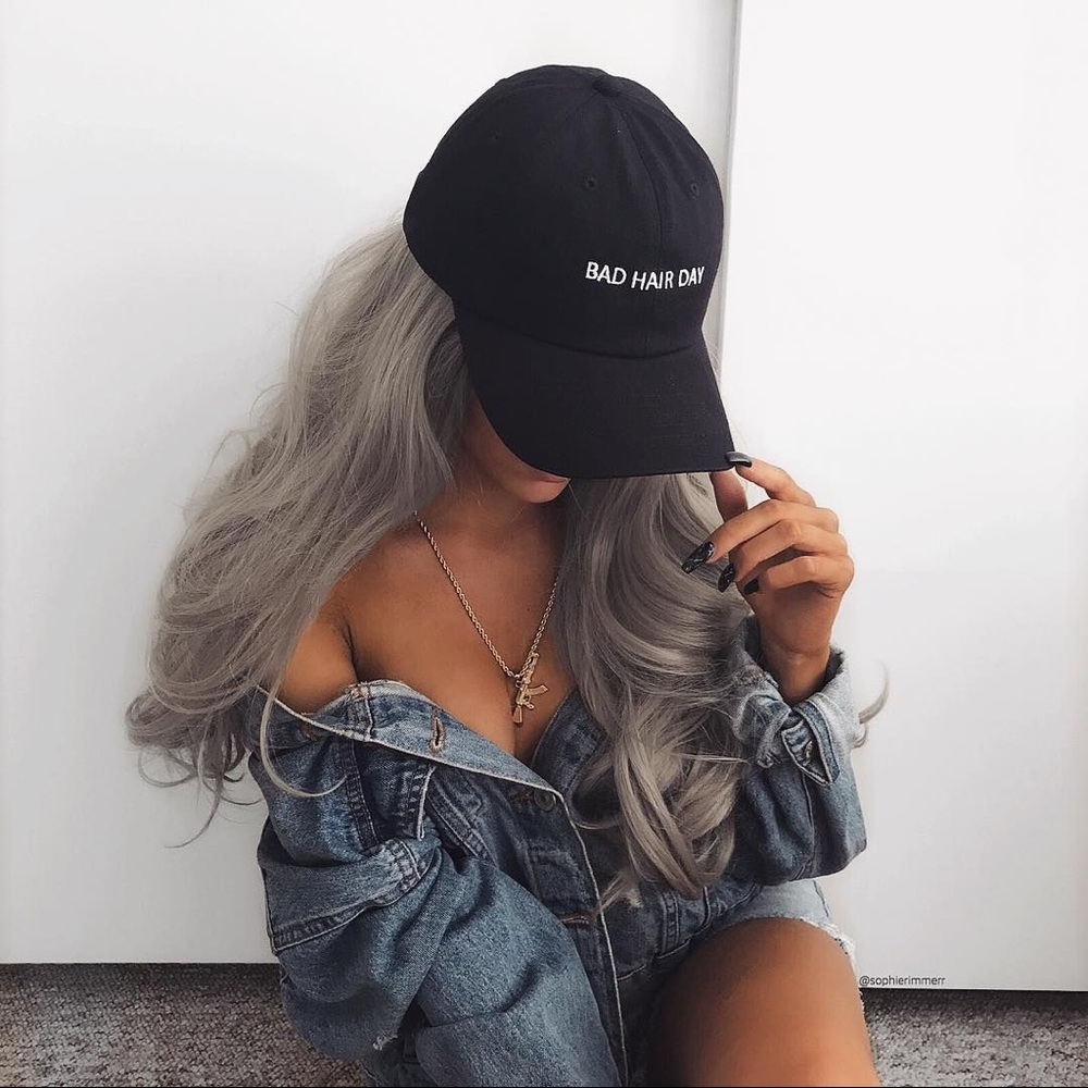 BAD HAIR DAY Dad Cap Denim Hat